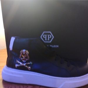 Phillip Plein black sneakers w skull